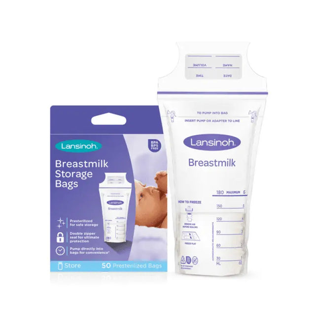 Lansinoh Breastmilk Storage Bags for Breastfeeding Moms 50 Ct - Baby & Toddler > Nursing Feeding Breast Pump Accessories