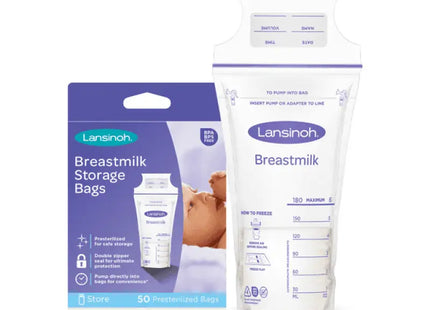 Lansinoh Breastmilk Storage Bags for Breastfeeding Moms 50 Ct (Pack Of 2) - Baby & Toddler > Nursing Feeding Breast