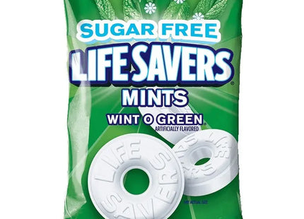 a bag of life savers mints with green