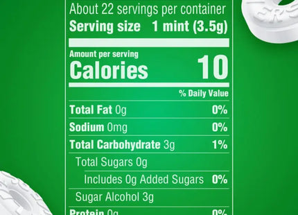 nutrition facts on a green background