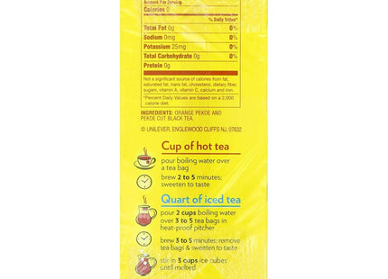 Lipton Black Bags Iced or Hot Natural Taste unsweetened 100ct (10 Pack) - Food & Beverages > Non-Alcoholic Drinks