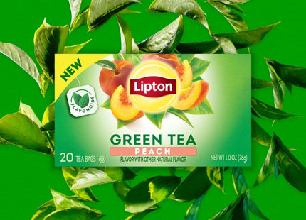 Lipton Green Peach Unsweetened bags 20ct (12 Pack) - Food & Beverages > Non-Alcoholic Drinks Infusions