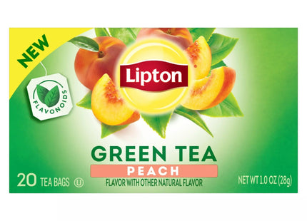 Lipton Green Peach Unsweetened bags 20ct (12 Pack) - Food & Beverages > Non-Alcoholic Drinks Infusions