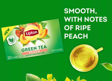 Lipton Green Peach Unsweetened bags 20ct (12 Pack) - Food & Beverages > Non-Alcoholic Drinks Infusions