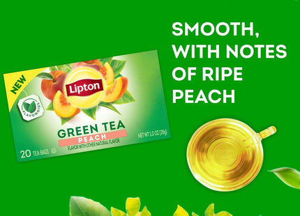 Lipton Green Peach Unsweetened bags 20ct (12 Pack) - Food & Beverages > Non-Alcoholic Drinks Infusions