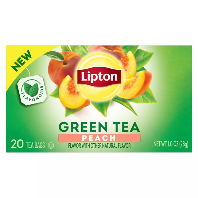 Lipton Green Peach Unsweetened bags 20ct (6 Pack) - Food & Beverages > Non-Alcoholic Drinks Infusions