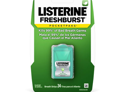 Listerine Freshburst Pocketpaks Breath Strips For Fresh 24ct (4 Pack) - Personal Care > Oral Fresheners
