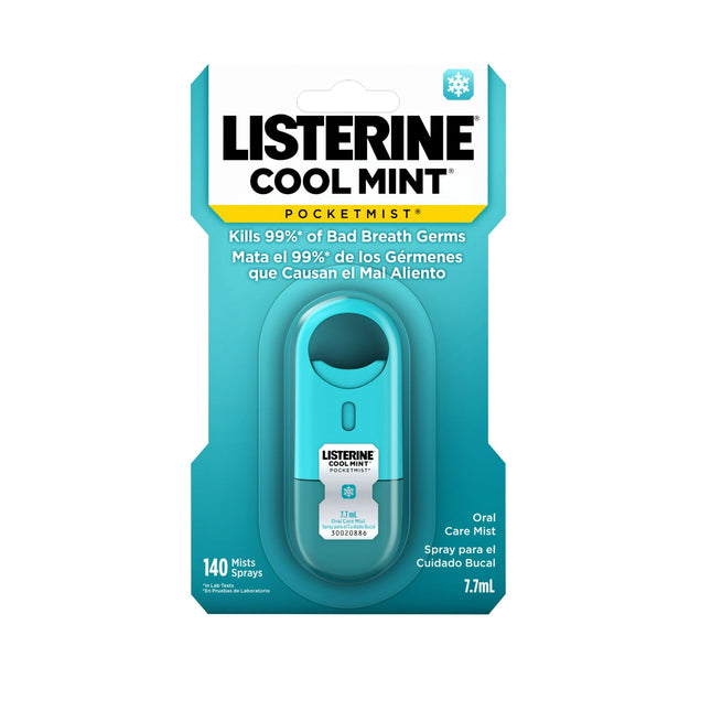 Listerine Pocketmist Cool Mint Oral Care Mist for Bad Breath 0.26 floz (3 Pack) - Personal > Fresheners