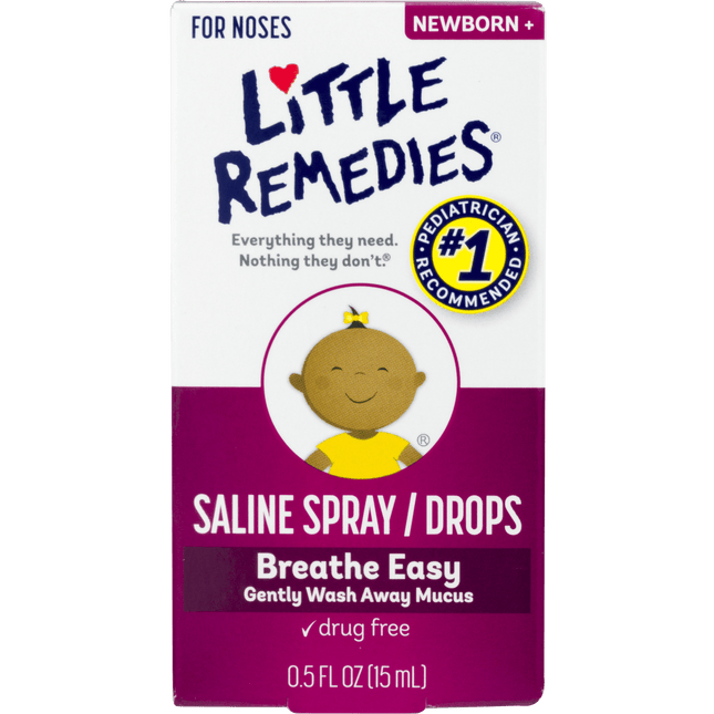 Little Noses Remedies Saline Spray and Drops 0.5 floz (12 Pack) - Health Care > Over-the-Counter Medication Cough Cold