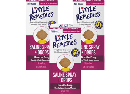 Little Noses Remedies Saline Spray and Drops 0.5 floz (12 Pack) - Health Care > Over-the-Counter Medication Cough Cold