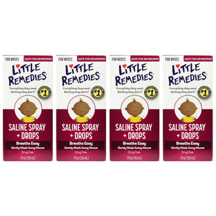 Little Noses Remedies Saline Spray and Drops 0.5 floz (4 Pack) - Health Care > Over-the-Counter Medication Cough Cold &