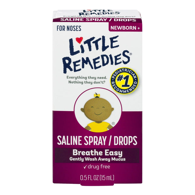 Little Noses Remedies Saline Spray and Drops 0.5 floz (6 Pack) - Health Care > Over-the-Counter Medication Cough Cold &