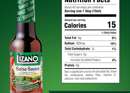 Lizano Salsa Sauce Original Flavor With Vegetables and Spices 21.13oz (12 Pack) - Food & Beverages > Condiments Sauces