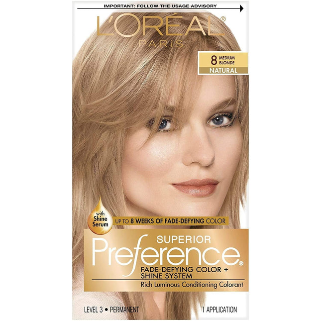 L’Oreal Paris Superior Preference Medium Blonde #8 Natural Hair Color (6 Pack) - Personal Care > & Styling