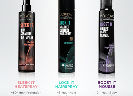 L’Oreal Advanced Hairstyle LockIt Weather Control HairSpray 8.25oz (4 Pack) - Personal Care > Hair & Styling Products