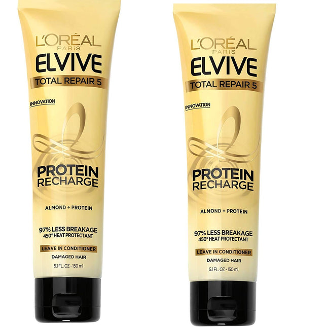 L’Oreal Elvive Total Repair Leave in Conditioner 5Protein Recharge 5.1oz (2 Pack) - Personal Care > Hair & Styling