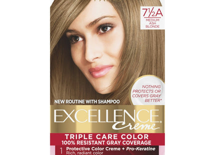 L’Oreal Excellence Creme Permanent Hair Color 7.5A Medium Ash Blonde - Personal Care > & Styling