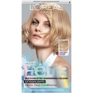 L’oreal Feria Multi-faceted Shimmering 3x Highlights 91 Light Beige (6 Pack) - Personal Care > Hair & Styling Color