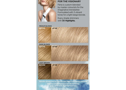 L’oreal Feria Multi-faceted Shimmering 3x Highlights 91 Light Beige (2 Pack) - Personal Care > Hair & Styling Color