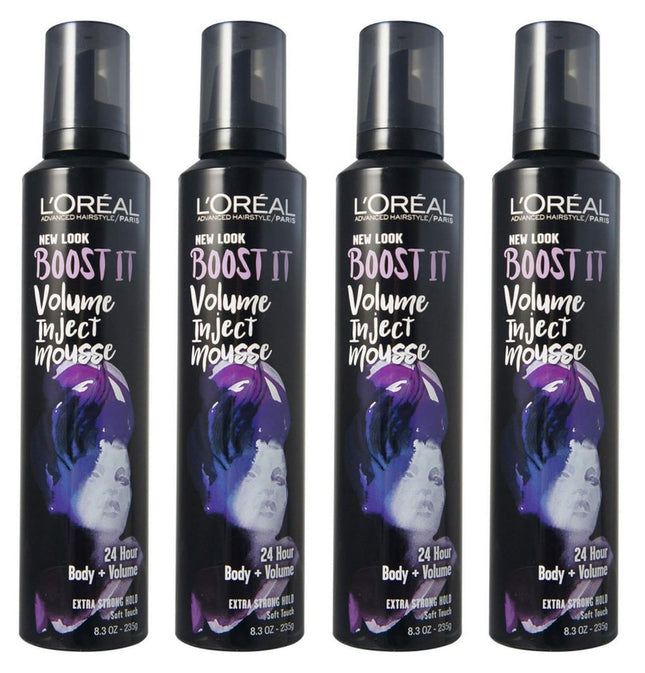 L’Oreal Paris Advanced Hairstyle Boost It Volume Inject Mousse 8.3oz (4 Pack) - Personal Care > Hair & Styling Products