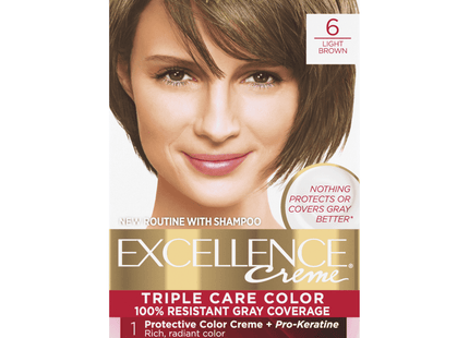 L’Oreal Paris Excellence Creme Permanent Hair Color #6 Light Brown - Personal Care > & Styling