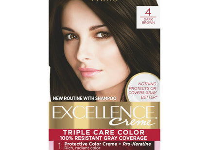 L’Oreal Paris Excellence Creme Permanent HairColor #4 Dark Brown (8 Pack) - Personal Care > Hair & Styling Color