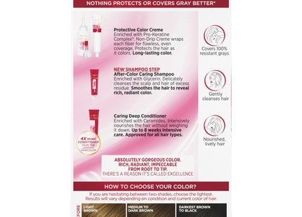 L’Oreal Paris Excellence Creme Permanent HairColor #4 Dark Brown (8 Pack) - Personal Care > Hair & Styling Color