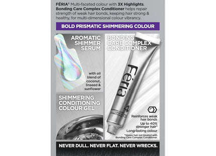 L’oreal Paris Feria Multi-faceted Shimmering Color 3X highlight 20 Black - Personal Care > Hair & Styling