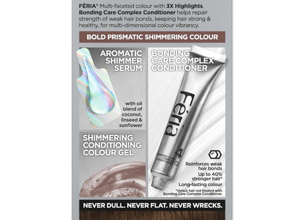 L’Oreal Paris Feria Multi-Faceted Shimmering HairColor 60 Crystal Brown - Personal Care > Hair & Styling Color