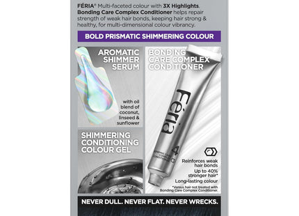 L’Oreal Paris Feria Permanent Hair Color 21 Starry Night Bright Black (2 Pack) - Personal Care > & Styling