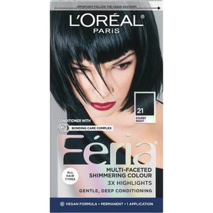 L’Oreal Paris Feria Permanent Hair Color 21 Starry Night Bright Black (3 Pack) - Personal Care > & Styling