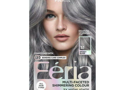 L’Oreal Paris Feria Shimmering Permanent Hair Color S1 Smokey Silver - Personal Care > & Styling
