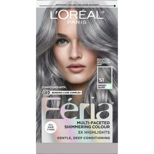 L’Oreal Paris Feria Shimmering Permanent Hair Color S1 Smokey Silver - Personal Care > & Styling