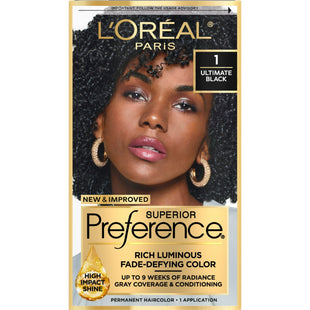 L’Oreal Paris Preference Fade-Defying HairColor 1.0 Ultimate Black (2 Pack) - Personal Care > Hair & Styling Color