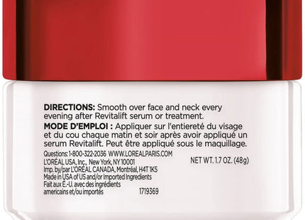 L’Oreal Paris Revitalift Anti-Wrinkle and Firming Night Moisturizer 1.7oz (6 Pack) - Personal Care > Skin Lotion &