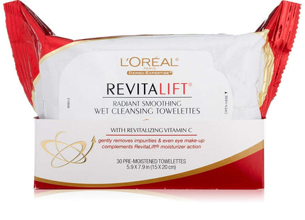 L’Oreal Paris Revitalift Cleansing Towelettes VitaminE 30ct (2 Pack) - Health & Beauty > Skin Care Makeup Remover