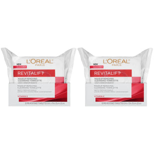 L’Oreal Paris Revitalift Cleansing Towelettes VitaminE 30ct (2 Pack) - Health & Beauty > Skin Care Makeup Remover