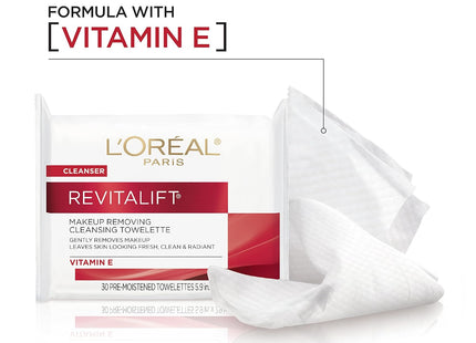 L’Oreal Paris Revitalift Cleansing Towelettes VitaminE 30ct (2 Pack) - Health & Beauty > Skin Care Makeup Remover