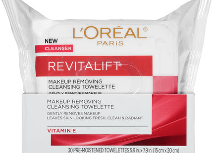 L’Oreal Paris Revitalift Cleansing Towelettes VitaminE 30ct (2 Pack) - Health & Beauty > Skin Care Makeup Remover