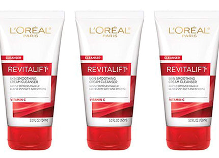 L’Oreal Paris Revitalift Radiant Smoothing Cream Cleanser 5oz (3 Pack) - Personal Care > Skin Cleansers & Toners