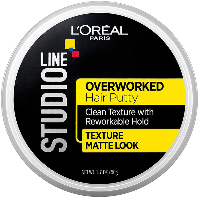 L’oreal Paris Studio Line Overworked Hair Gel Putty Texture 1.7 Oz (2 Pack) - Personal Care > & Styling Products