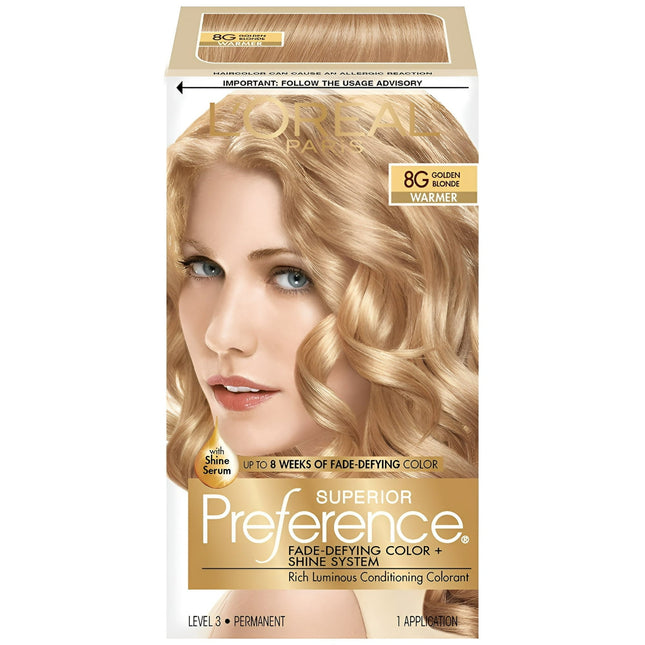 L’Oreal Paris Superior Preference Permanent Hair Color 8G Golden Blonde (5 Pack) - Personal Care > & Styling