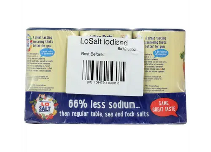 Losalt Reduced Sodium Iodized Salt 12.35 oz. (Pack Of 12) - Food Beverages & Tobacco > Items Seasonings Spices