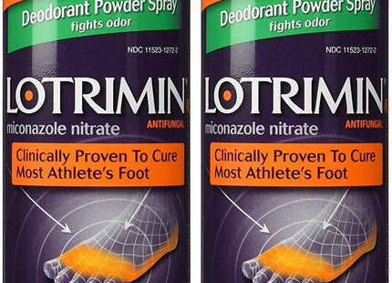 Lotrimin Athlete’s Foot Powder Spray Antifungal Miconazole Nitrate 4.6oz (2 Pack) - Personal Care > Skin Creams &