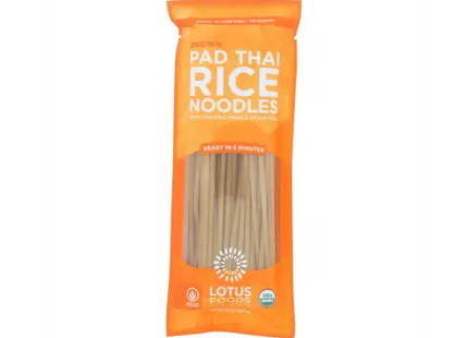 lotus foods rice noodles, raw, organic, 16 oz