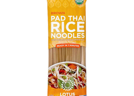 Lotus Foods Organic Brown Rice Pad Thai Style Noodles Whole Grain 8oz (3 Pack) - Food & Beverages > Pasta Grains Cereals