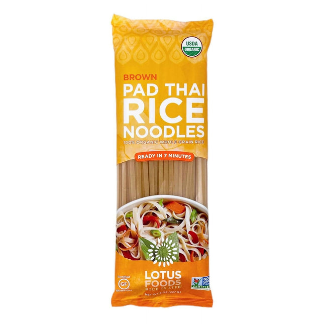 Lotus Foods Organic Brown Rice Pad Thai Style Noodles Whole Grain 8oz - Food & Beverages > Pasta Grains Cereals