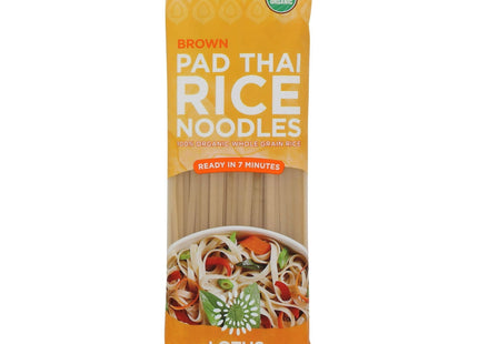 Lotus Foods Organic Brown Rice Pad Thai Style Noodles Whole Grain 8oz (12 Pack) - Food & Beverages > Pasta Grains