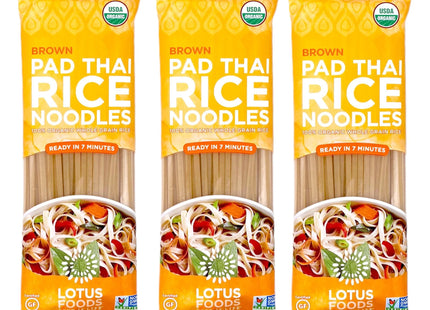 Lotus Foods Organic Brown Rice Pad Thai Style Noodles Whole Grain 8oz (8 Pack) - Food & Beverages > Pasta Grains Cereals