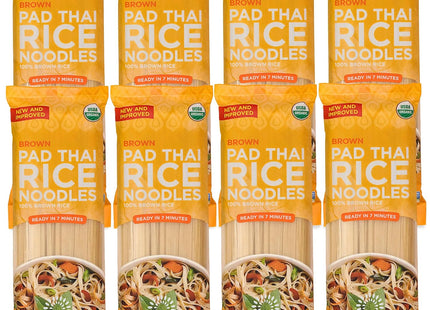 Lotus Foods Organic Brown Rice Pad Thai Style Noodles Whole Grain 8oz (8 Pack) - Food & Beverages > Pasta Grains Cereals